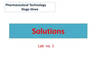 Pharmaceutical Solutions: Types, Classifications, and Preparation Procedures