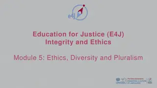 Ethics, Diversity, and Pluralism in Education for Justice Module