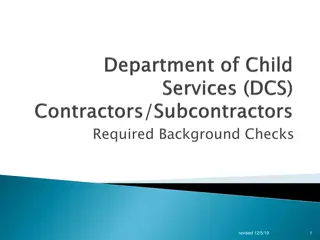 DCS Background Check Requirements Update