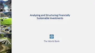 Financial Analysis and Structuring for Sustainable Investments in Water and Sanitation Services