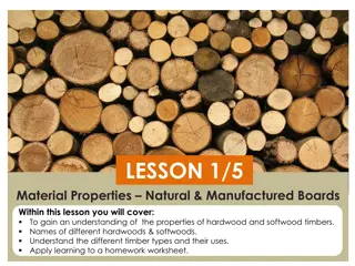 Properties of Hardwood and Softwood Timbers