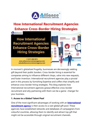 How International Recruitment Agencies Enhance Cross-Border Hiring Strategies