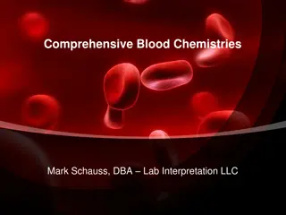 Comprehensive Blood Chemistries and Reference Ranges