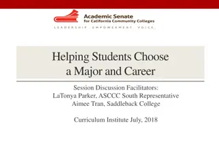 Helping Students Choose a Major and Career: Session Insights