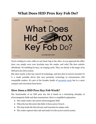 What Does HID Prox Key Fob Do?