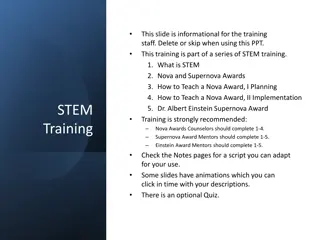 STEM Training Series for Nova and Supernova Awards