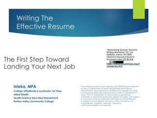 Resume Writing Workshop: Tips for Crafting an Effective Resume