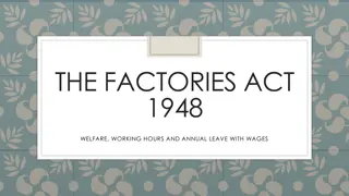 The Factories Act 1948 - Welfare, Working Hours, and Annual Leave with Wages