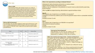 Graduate Division GSR Requirements and Process Overview