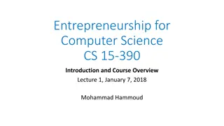 Entrepreneurship for Computer Science Students