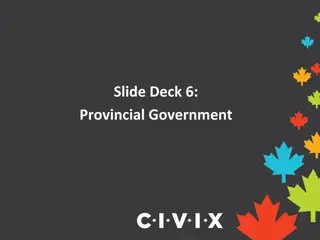 The Provincial Government Structure in Canada