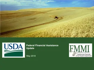 Federal Financial Assistance Update - May 2018