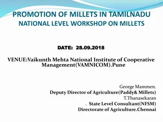 Promotion of Millets in Tamil Nadu - National Workshop Highlights