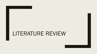 Mastering the Art of Writing a Literature Review