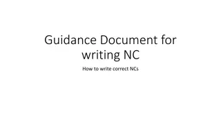 Guidelines for Writing Effective Nonconformity Statements