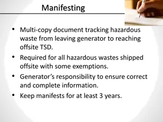 Hazardous Waste Manifesting Process Overview