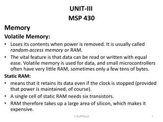 Different Types of Memory in MSP430 Microcontrollers