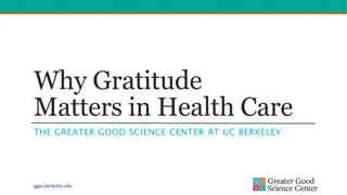 The Power of Gratitude in Health Care