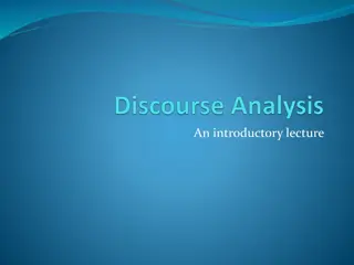 Discourse Analysis: An Overview