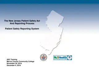 Understanding the New Jersey Patient Safety Act and Reporting Process