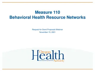 Oregon Health Authority Measure 110 Grant Proposals Webinar Overview