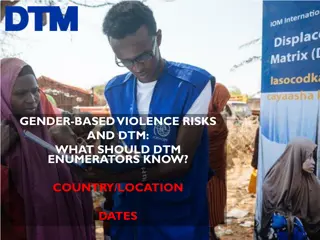 Gender-Based Violence Risks and DTM Enumerators' Responsibilities