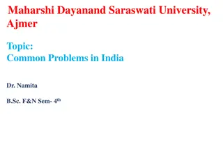 Nutritional Challenges in India: A Comprehensive Overview