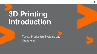 Basics of 3D Printing in Toyota Production Systems Lab