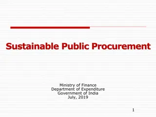 Sustainable Public Procurement Initiatives in India