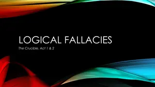 Logical Fallacies in The Crucible: Act 1 & 2