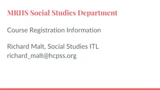 Social Studies Course Offerings at MRHS