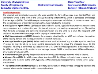 Internet Mail Architecture Components