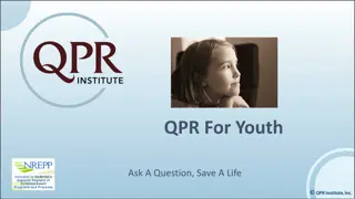 Recognizing Suicide Warning Signs and Taking Action with QPR for Youth