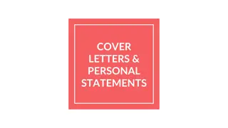 Mastering Cover Letters and Personal Statements for Success