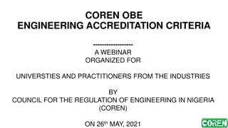 COREN OBE Engineering Accreditation Criteria