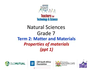 Physical Properties of Materials in Grade 7 Natural Sciences