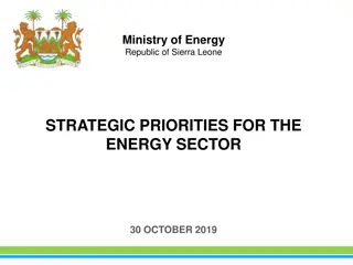 Strategic Priorities for Sustainable Electricity Generation in Sierra Leone