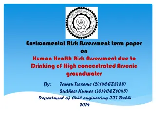 Human Health Risk Assessment due to High Concentrated Arsenic in Groundwater