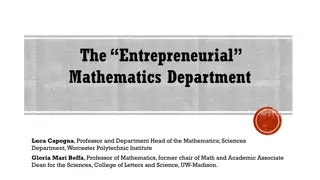 Strategies for Entrepreneurial Growth in Mathematics Departments