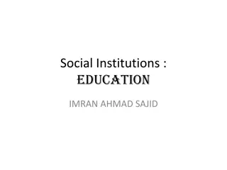 Social Institution of Education