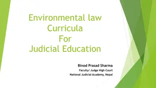 Enhancing Judicial Capacity for Environmental Law: Curriculum and Challenges