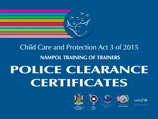 Police Clearance Certificates in Child Care and Protection Act