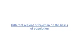 Population Distribution in Different Regions of Pakistan