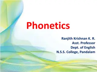 Phonetics: Sounds, Symbols, and Classification