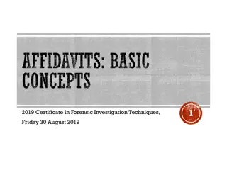 Understanding Affidavits and Statements in Forensic Investigations