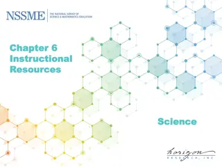 Science Instructional Resources Usage in Elementary and Middle School Classes