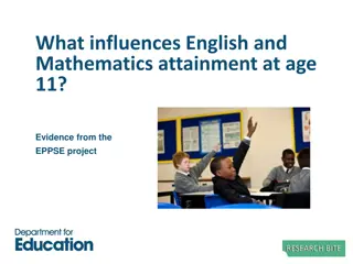 Influences on English and Math Attainment at Age 11: Insights from EPPSE Project