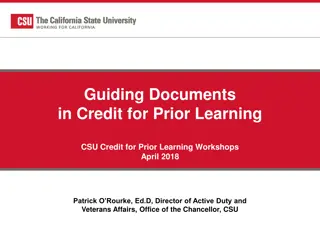 CSU Credit for Prior Learning Workshop Insights