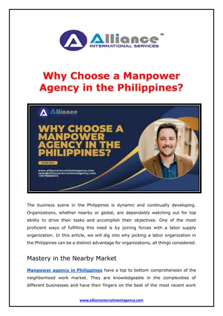 Why Choose a Manpower Agency in the Philippines