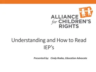 Understanding and How to Read IEP's